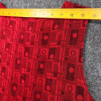 N Touch Tank Top Womens Size M Red Black Geometric Sleeveless Textured Knit NWT - take2supply