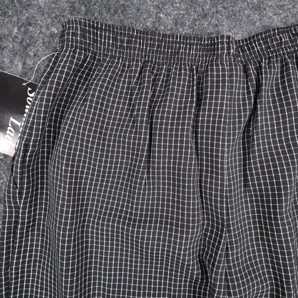 Southern Lady Pants Womens M Black White Windowpane Pull On NWT NOS - take2supply