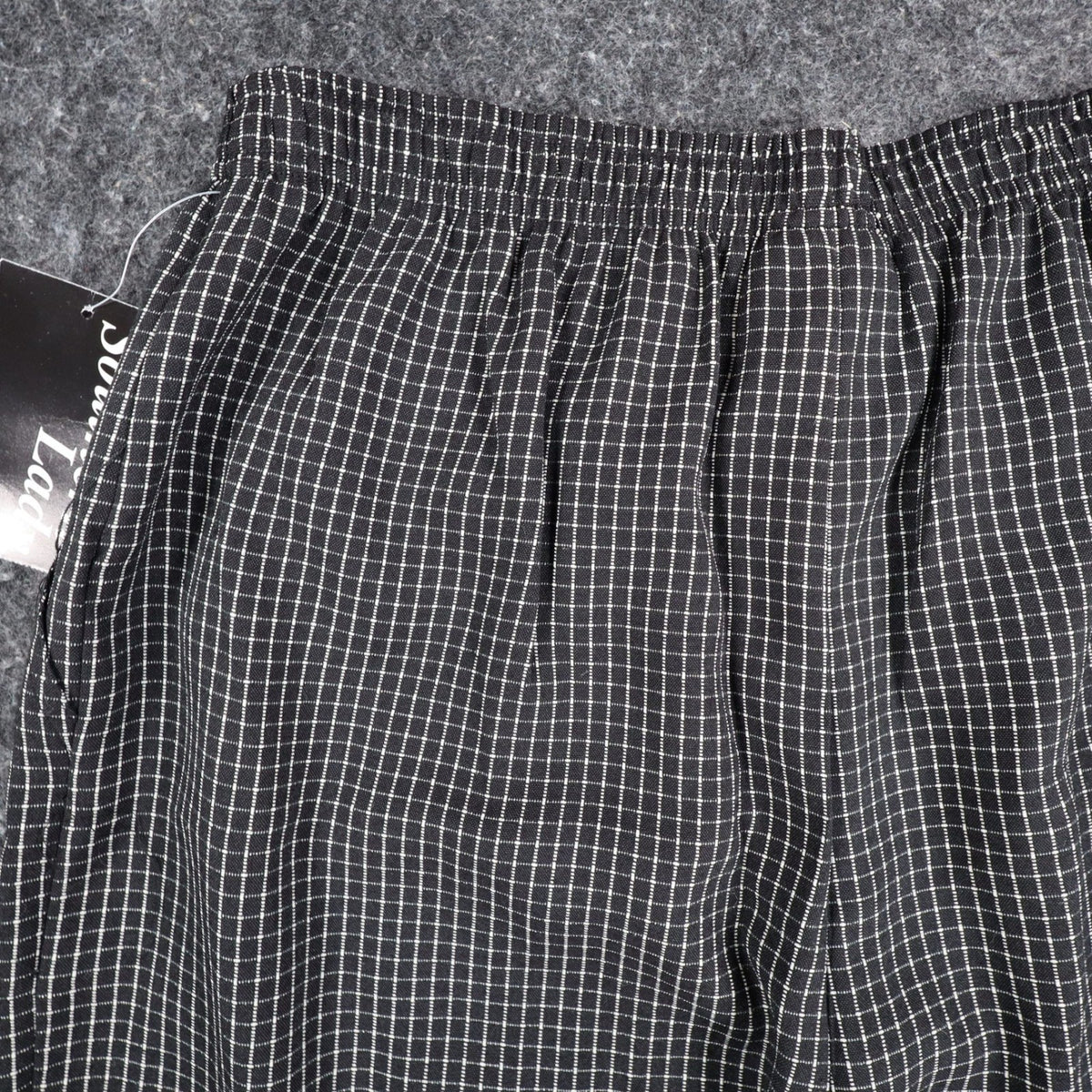 Southern Lady Pants Womens M Black White Windowpane Pull On NWT NOS - take2supply