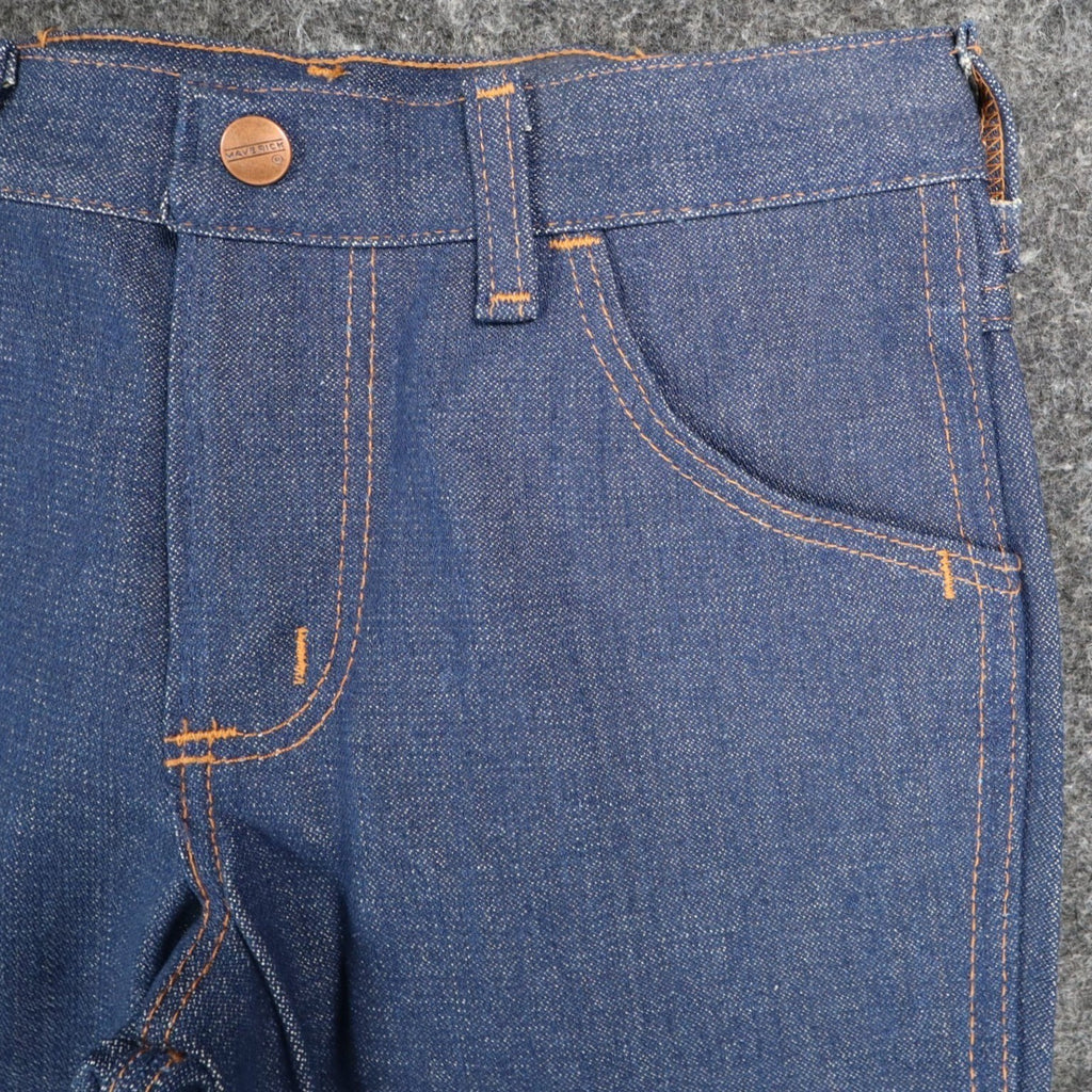 Maverick Boys Jeans Size 8 Husky Vintage Deadstock Indigo Western Bootcut Denim - take2supply