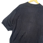 Irvine Park Mens XLG Black Cable Knit Short Sleeve Sweater Top - take2supply
