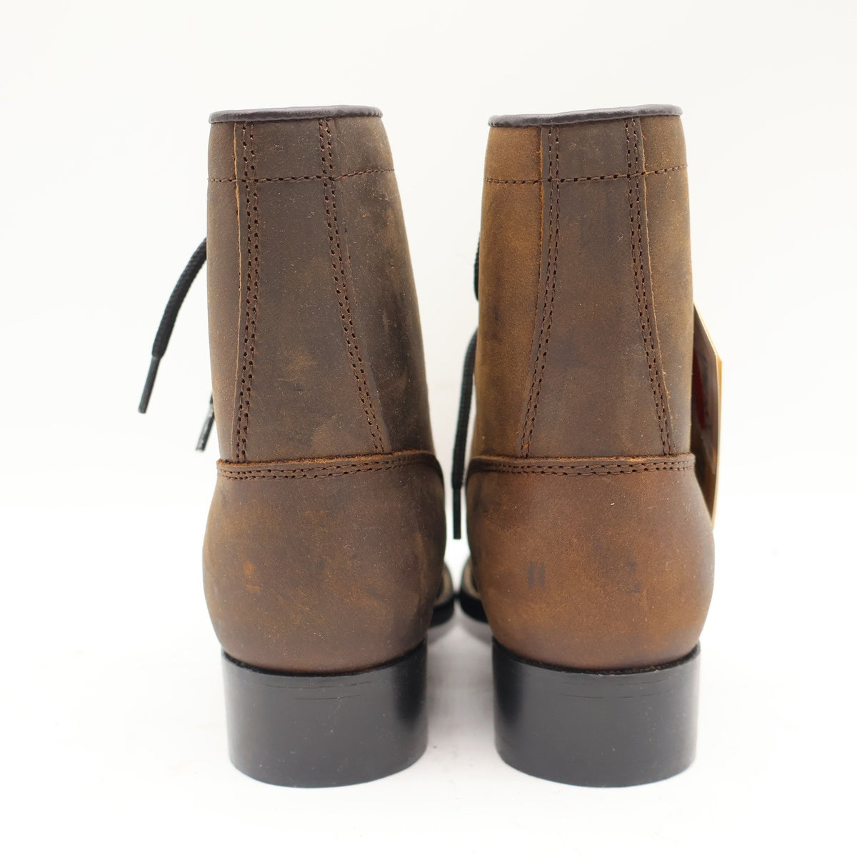 Durango Lil Legends Kids 13.5 Tan Leather Lace Roper Boots Vintage Deadstock NWT - take2supply