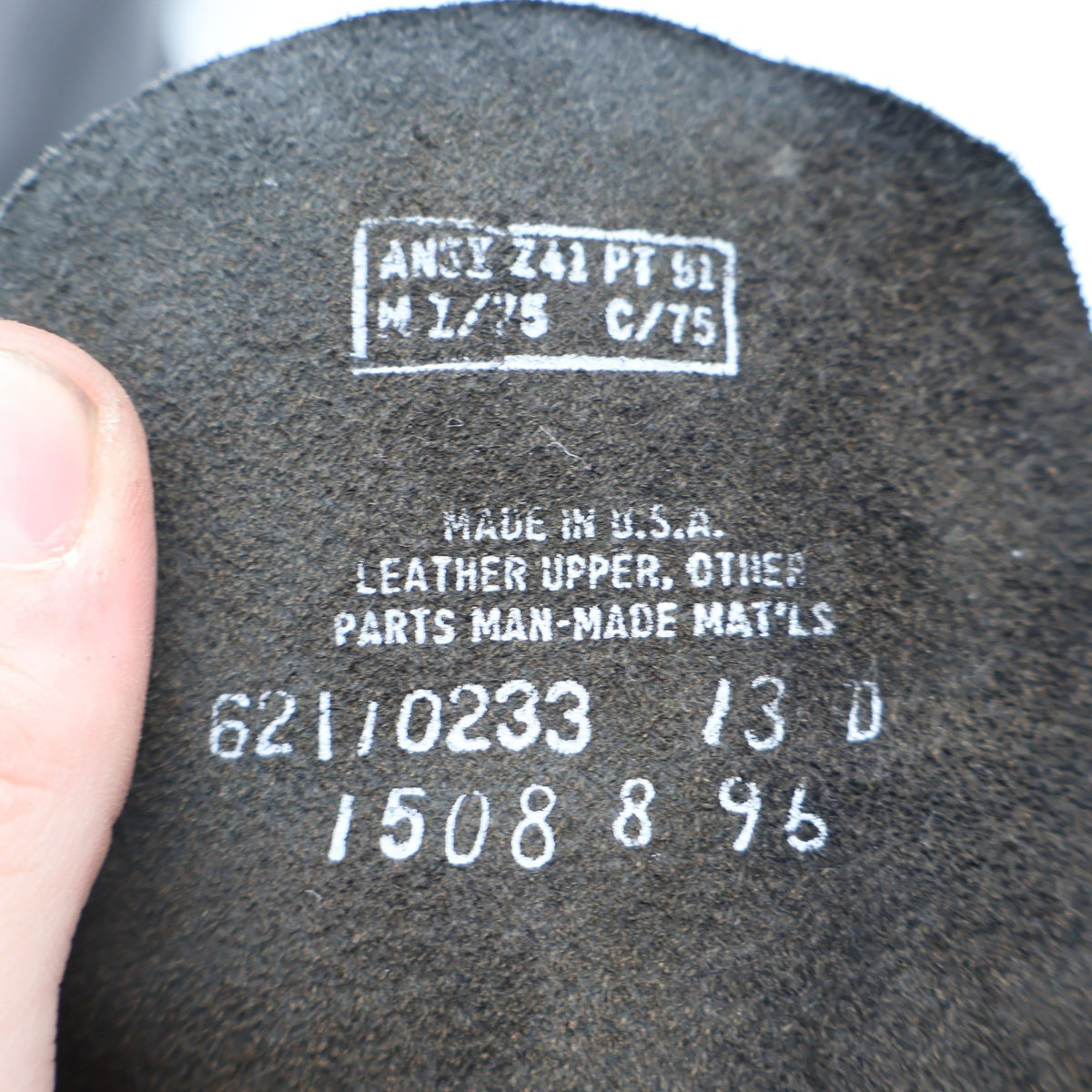 Walker SafetyFirst Steel Toe Work Boots Mens 13 D Vintage 90s USA Black Leather - take2supply