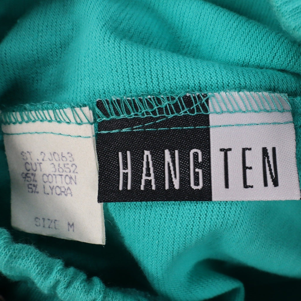 Hang Ten Leggings Medium Vintage 90s Teal Cotton Stretch Made in USA NWT - take2supply