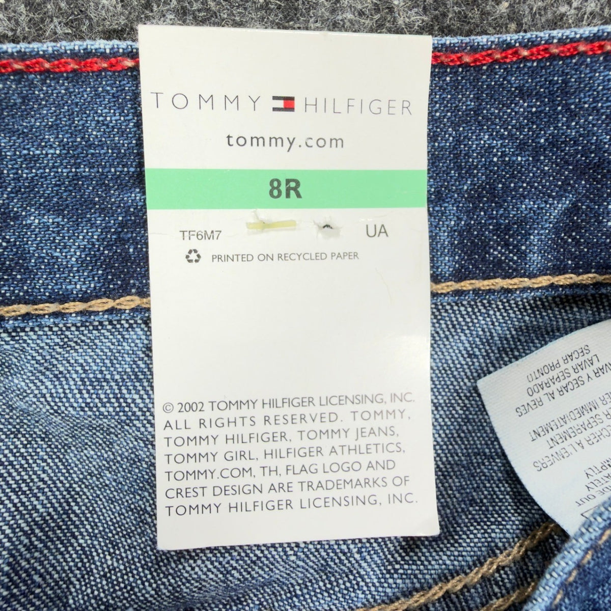 Tommy Hilfiger Y2K Classic Tapered Jeans Womens 8R Blue Cotton NWT Deadstock - take2supply