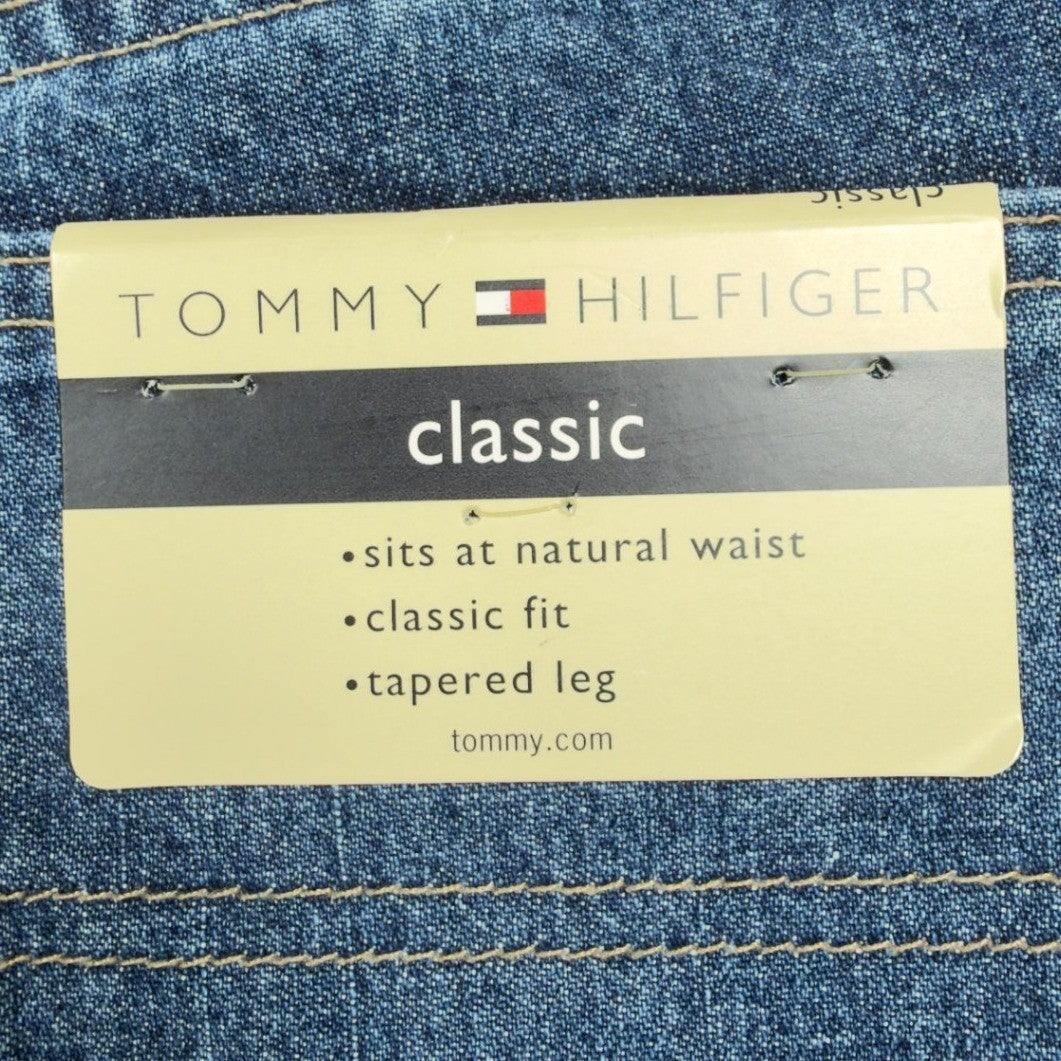 Tommy Hilfiger Y2K Classic Tapered Jeans Womens 8R Blue Cotton NWT Deadstock - take2supply