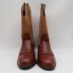 Durango Western Boots Kids Size 3 D Vintage 2004 Brown Tan Leather Lil Legends - take2supply