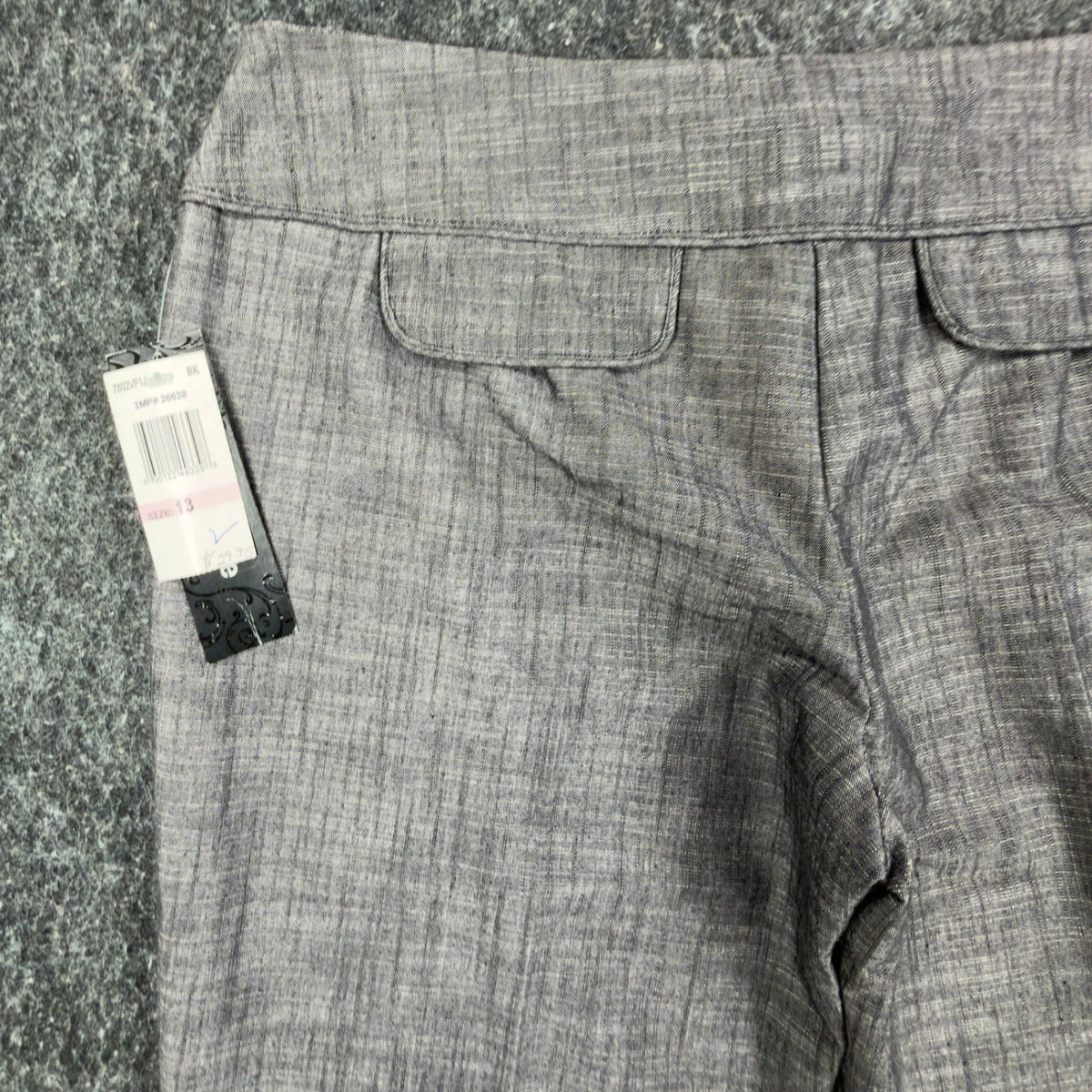 my michelle Y2K Dress Pants Juniors 13 Gray Cotton Blend Wide Leg NWT - take2supply