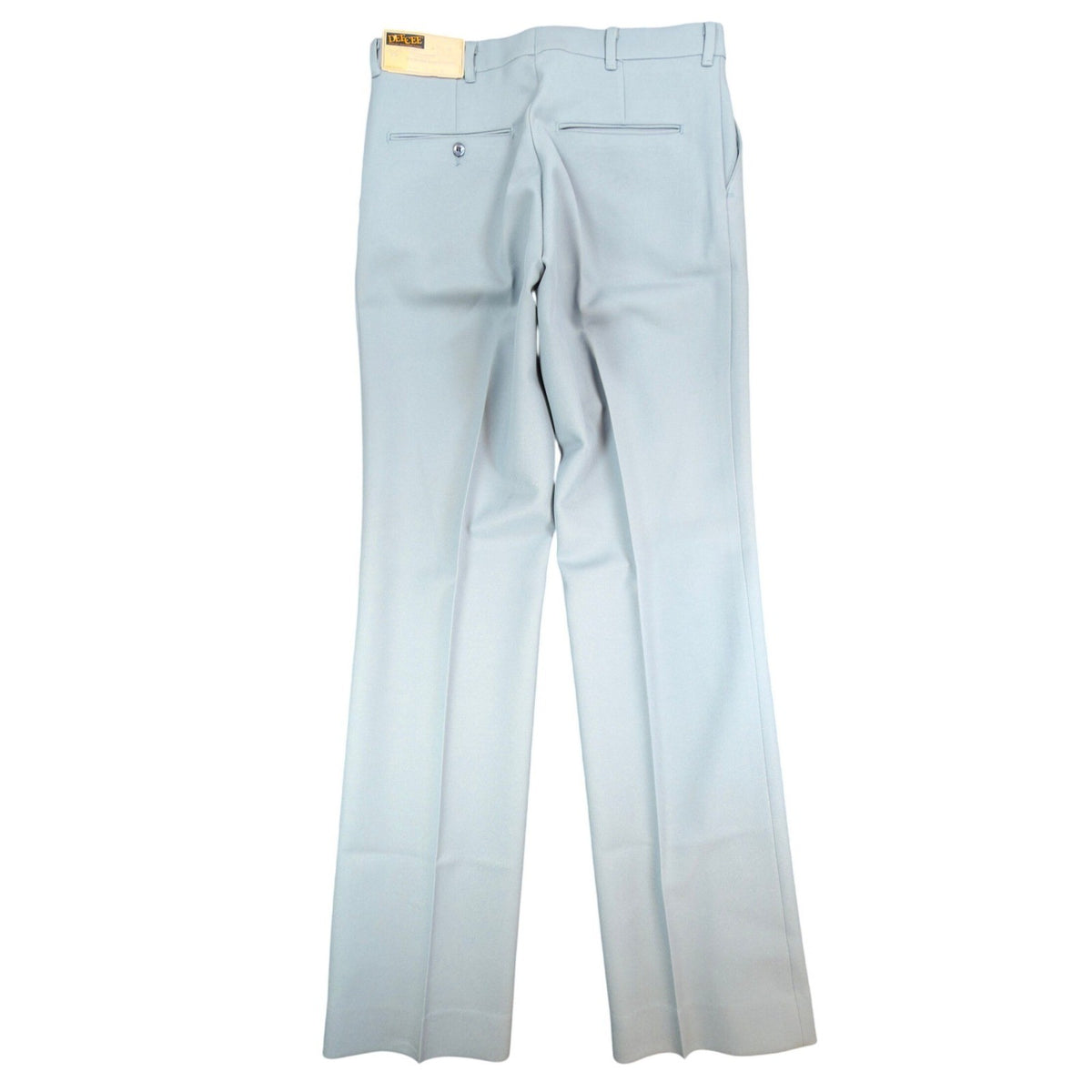 Dee Cee 70s Dress Pants Mens 31x32 Light Blue Stretch Polyester Vintage NEW - take2supply