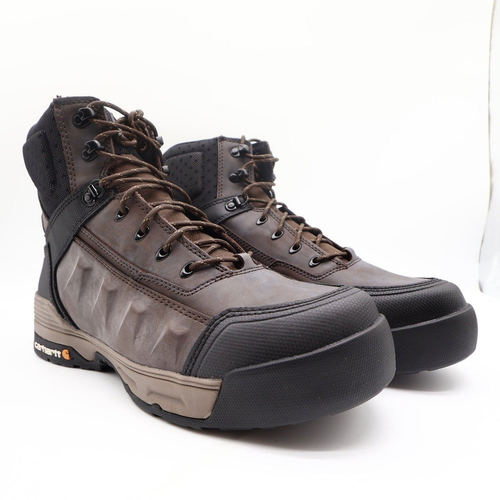 Carhartt 6 Force Soft Toe Work Boots Mens 12 Brown Leather New - take2supply