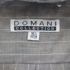 Domani Collection Dress Shirt Mens 16.5 34/35 Grey Grid French Cuff Contrast - take2supply