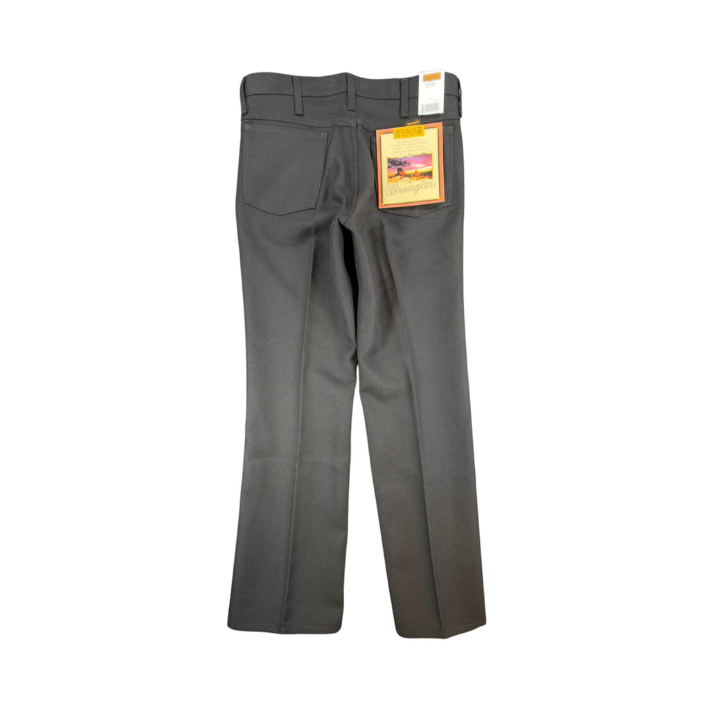 Wrangler Mens Y2K Wrancher Bootcut Dress Pants 33x30 Black Polyester NWT 82BK - take2supply