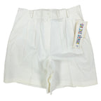 On The Verge 90s Vintage Pleated Shorts Womens 12 White Cotton NWT Made in USA - take2supply