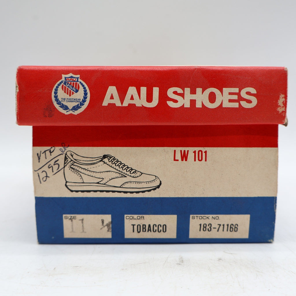 AAU Shoes LW 101 Kids Size 11.5 Vintage Deadstock Tobacco Brown Running Sneakers - take2supply