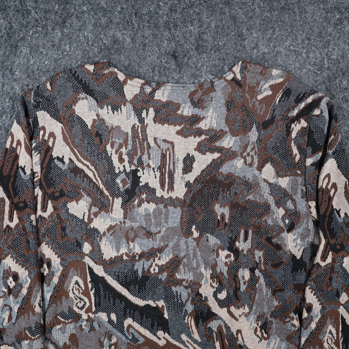 Bend Over Levi Strauss Top Womens Large Vintage 90s Brown Abstract Knit NWT USA - take2supply