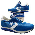 Converse Road Star Boys Size 3 Vintage 80s Blue White Nylon Suede Sneakers NOS - take2supply