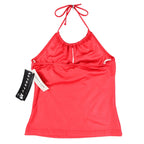 A. Byer Halter Support Tank Womens Medium Y2K Red Stretch Built-in Bra USA NWT - take2supply