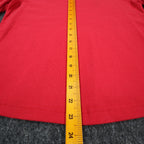 N Touch Top Womens Small Red Cotton Blend Rhinestone Split Sleeve Macintosh - take2supply