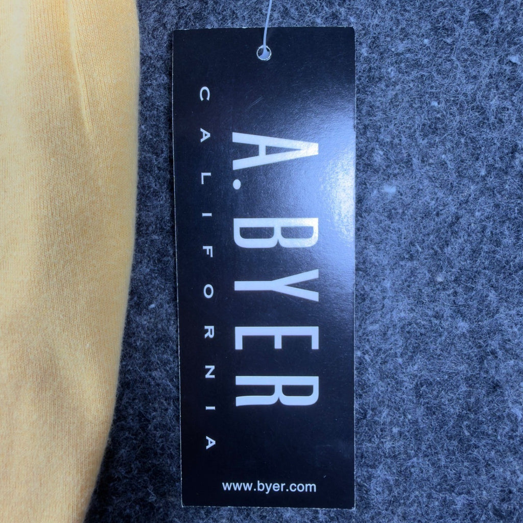 A. Byer Y2K Polo Shirt Womens Small Yellow Cotton Deadstock NWT Made in USA - take2supply