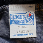 Young Maverick Jeans Toddler 2 Blue Cotton Straight Leg Vintage 70s 80s NOS - take2supply