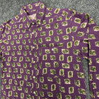 Wrangler 90s Rugged Wear Shirt Mens M Purple Cotton Leaf Print NWT R960LLV - take2supply