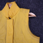 Selene Sport Vest Womens Small Vintage Y2K Yellow Fleece Lined Utility Shell - take2supply