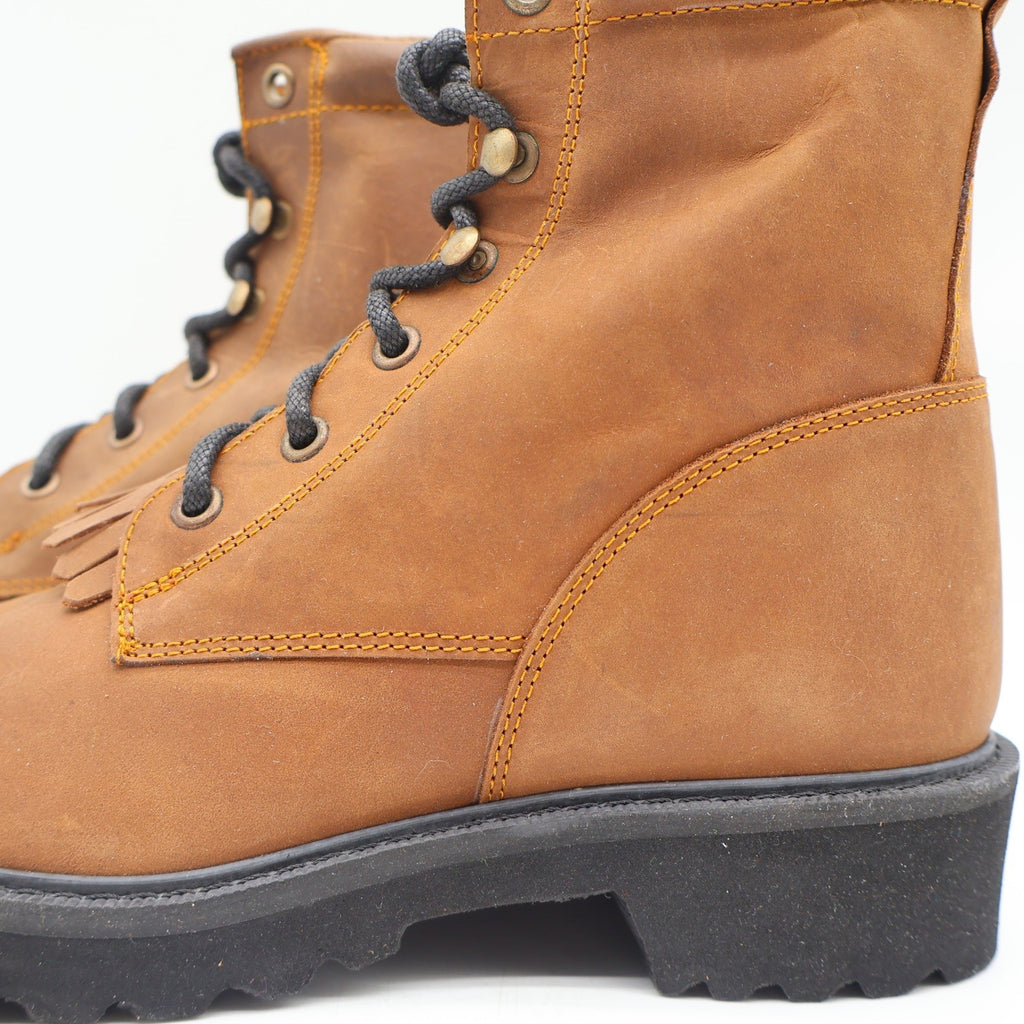 Double-H Boots Packer Work Boots Womens 5.5 D Vintage 90s Brown Leather DH 925Y - take2supply