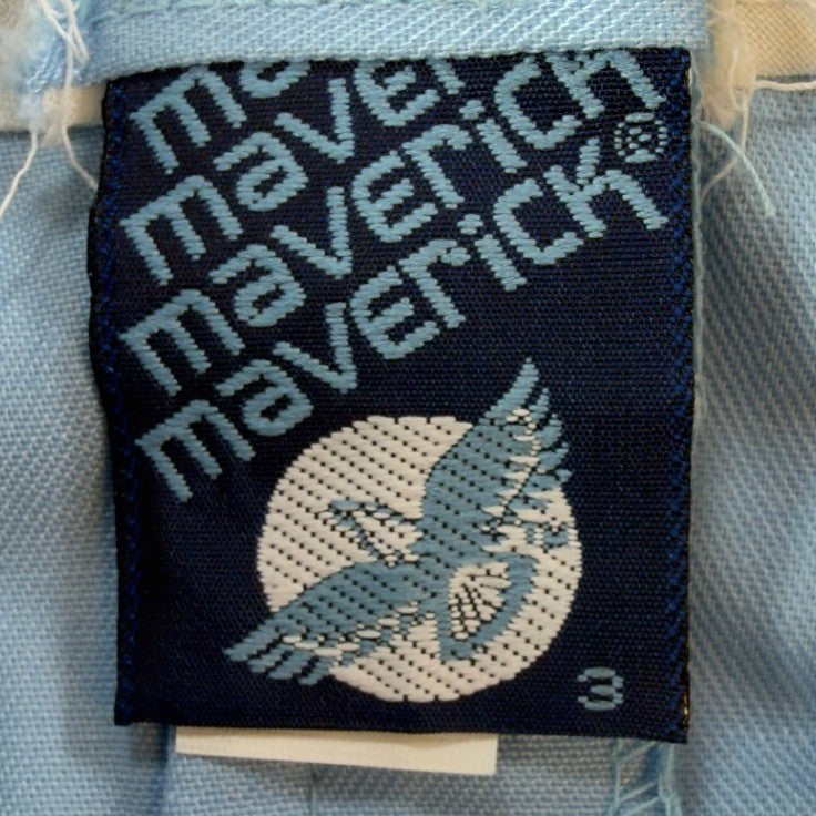 Maverick Shorts Womens 3 Sky Blue Poly Cotton High Waist Vintage 80s USA - take2supply