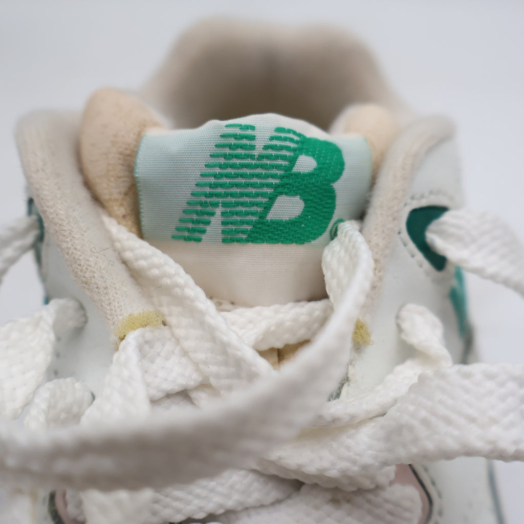 New Balance KC500GR Shoes Kids 11.5 M Vintage 90s White Green Leather Deadstock - take2supply
