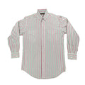 Caravan Vintage 90s Western Button Down Mens M Maroon Green Striped Shirt C430 - take2supply
