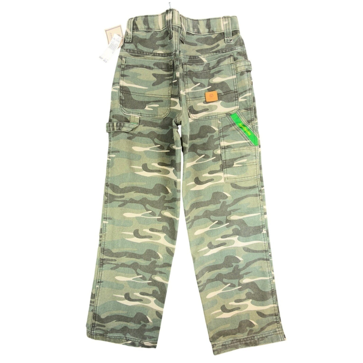 John Deere Carpenter Pants Boys Size 12 Y2K Camo Cotton Canvas Workwear NOS NWT - take2supply