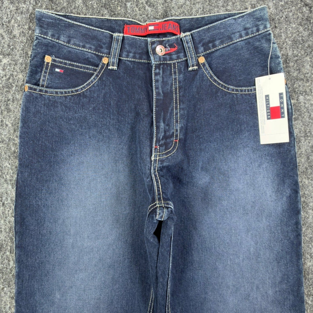 Tommy Hilfiger Y2K Freedom Fit Jeans Boy 14 Blue Cotton NWT Deadstock - take2supply