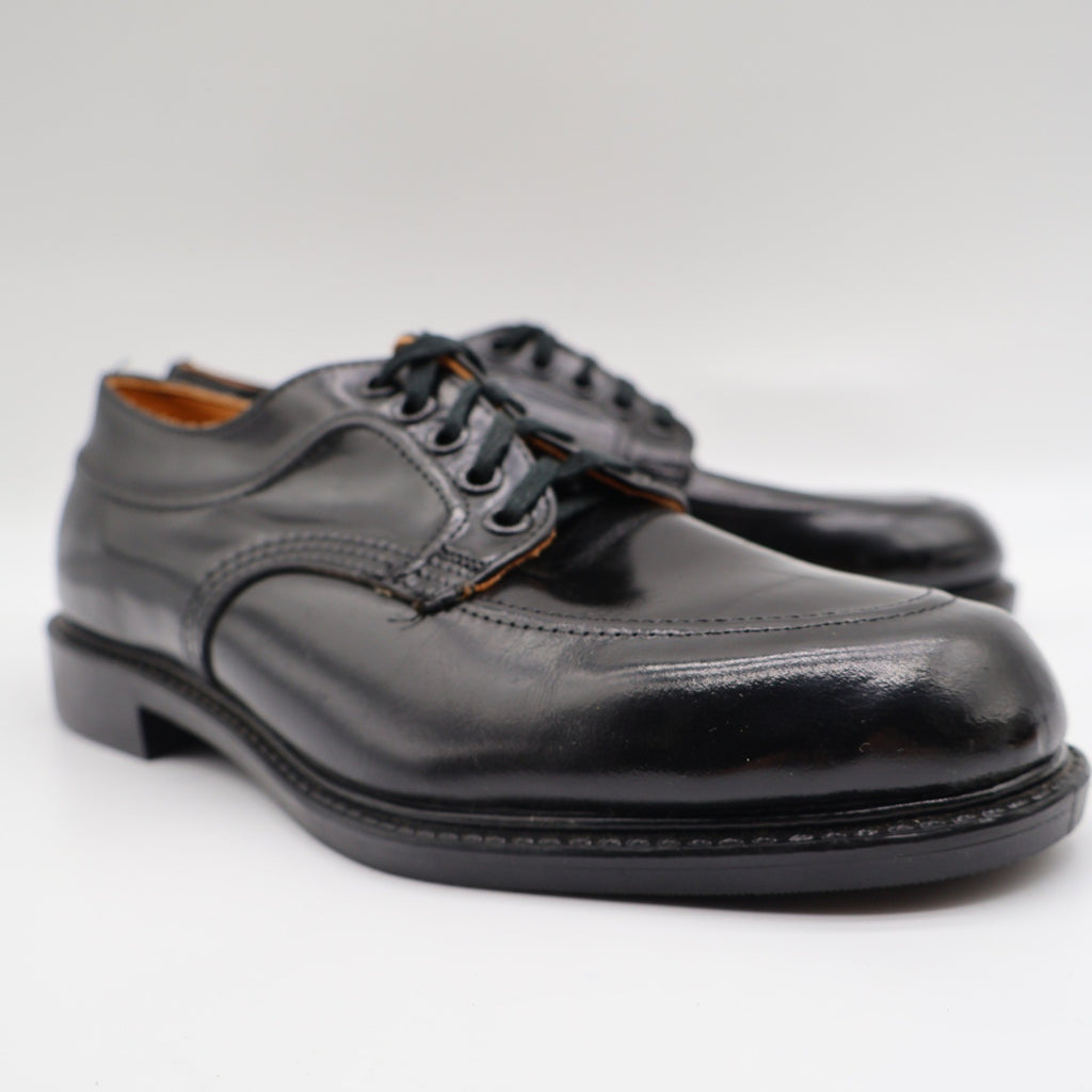 Walker Shoes Vintage Black Leather Oxford Shoes Mens 7.5 Deadstock Uniform Dress - take2supply