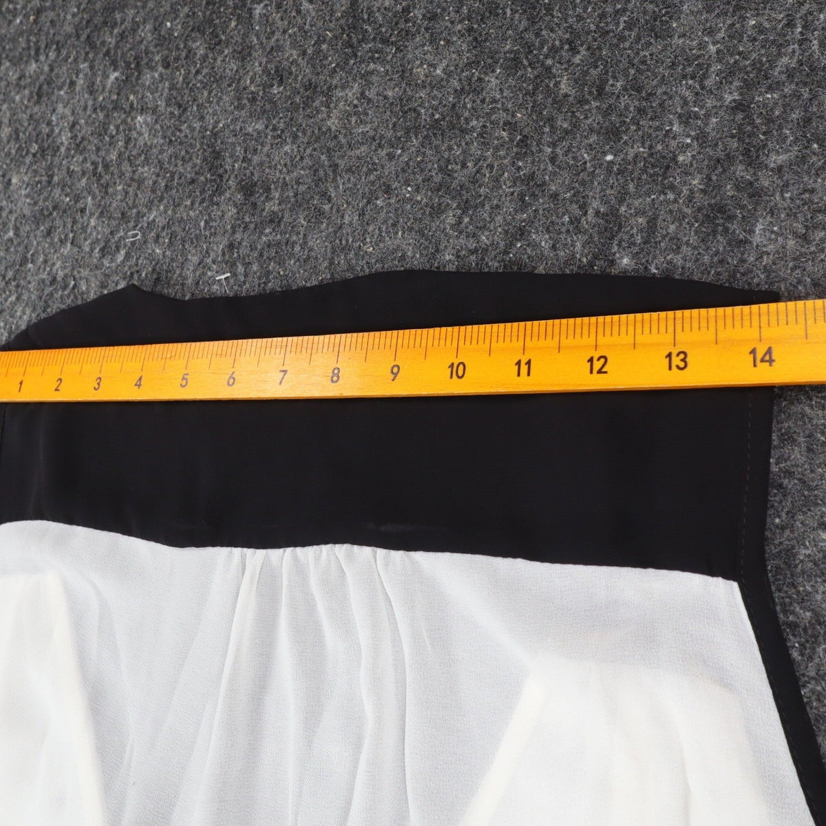 mymichelle Sleeveless Blouse Large White Black Bow Chiffon Faux Wrap Top - take2supply