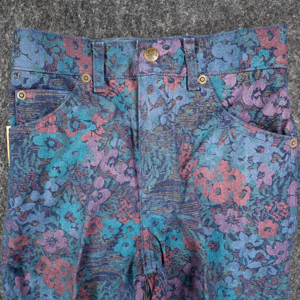 Lee Riders Girls 10 Regular Floral Jeans Straight Leg Blue USA Cotton NOS NWT - take2supply