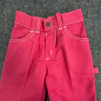 Linchers Vintage 70s Carpenter Pants Girls 4 Slim Pink USA Made NOS NWT 19.5W - take2supply