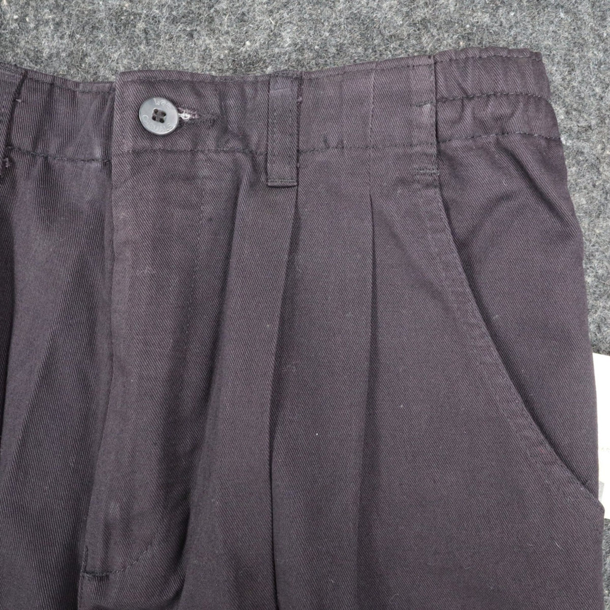 Lee Casuals Pleated Pants Womens 8M Vintage 90s Black Cotton Side Elastic NWT - take2supply
