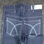 Key Jeans Vintage Womens 27 L Blue Embroidered Flare Jeans NWT - take2supply