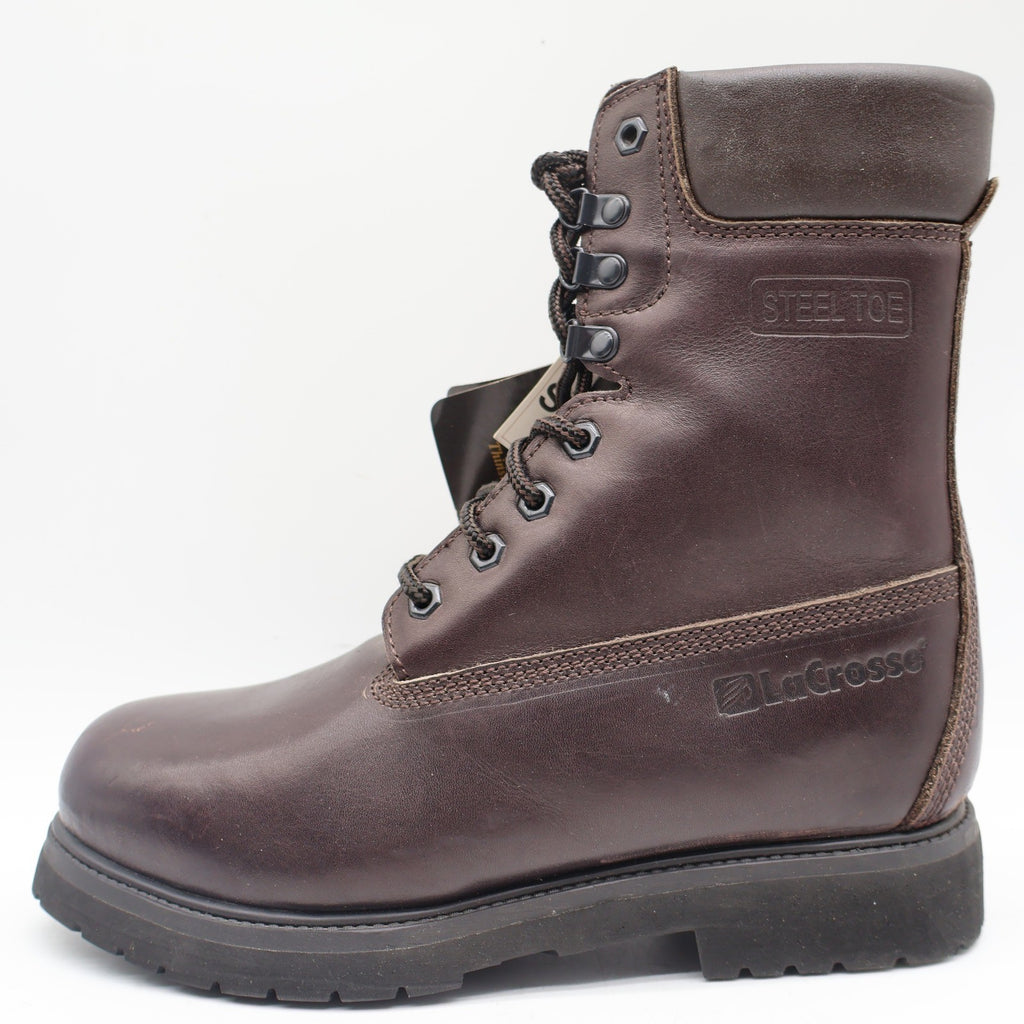 LaCrosse Caribou II Boots Mens 9 Vintage Brown Leather Steel Toe Thinsulate USA - take2supply
