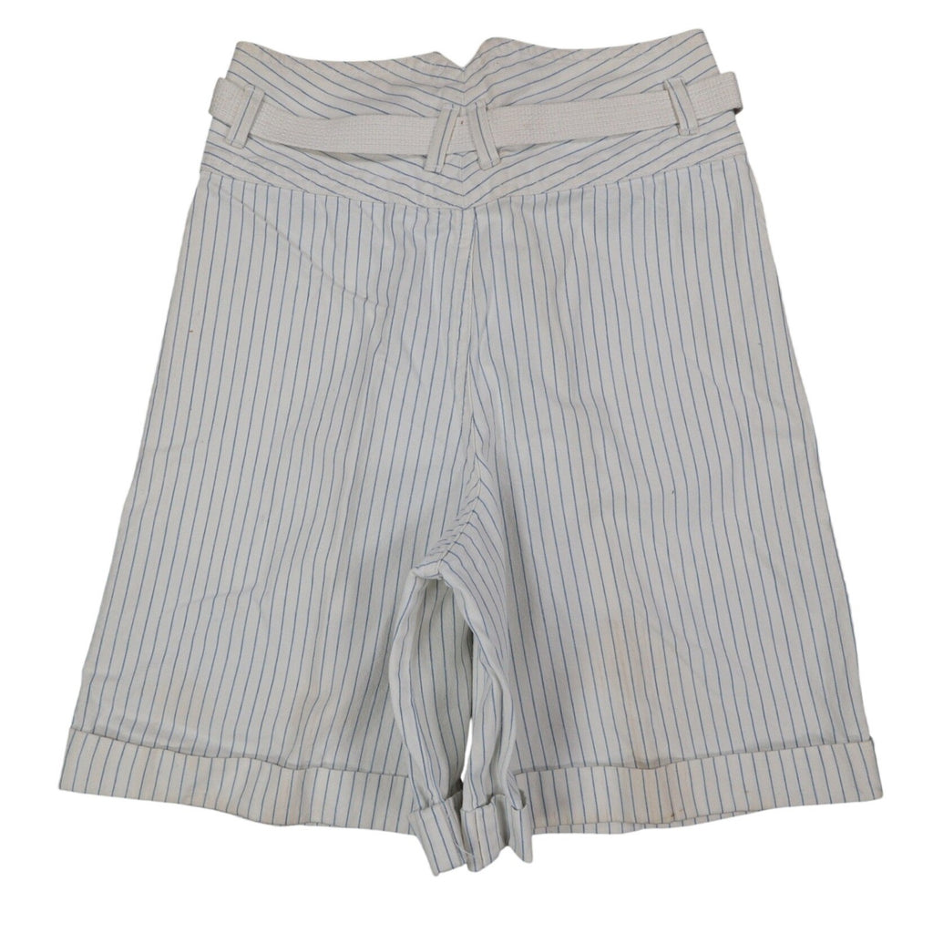 Lee Melbourne Skort Girls 12 Vintage 90s White Blue Stripe Cotton Loose Fit NWT - take2supply
