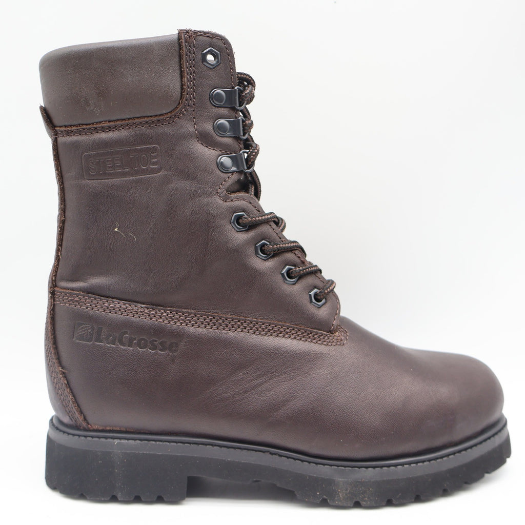 LaCrosse Caribou II Work Boots Mens 8 Vintage Brown Leather Steel Toe Thinsulate - take2supply