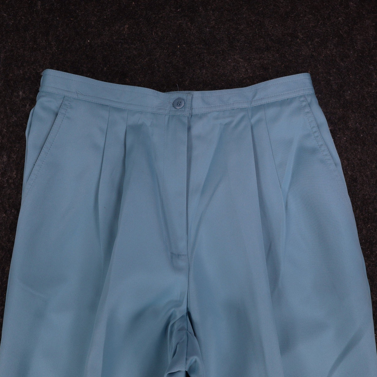 Company Collection Vintage Trousers Womens 12 Blue Polyester Pleated Wide Leg - take2supply