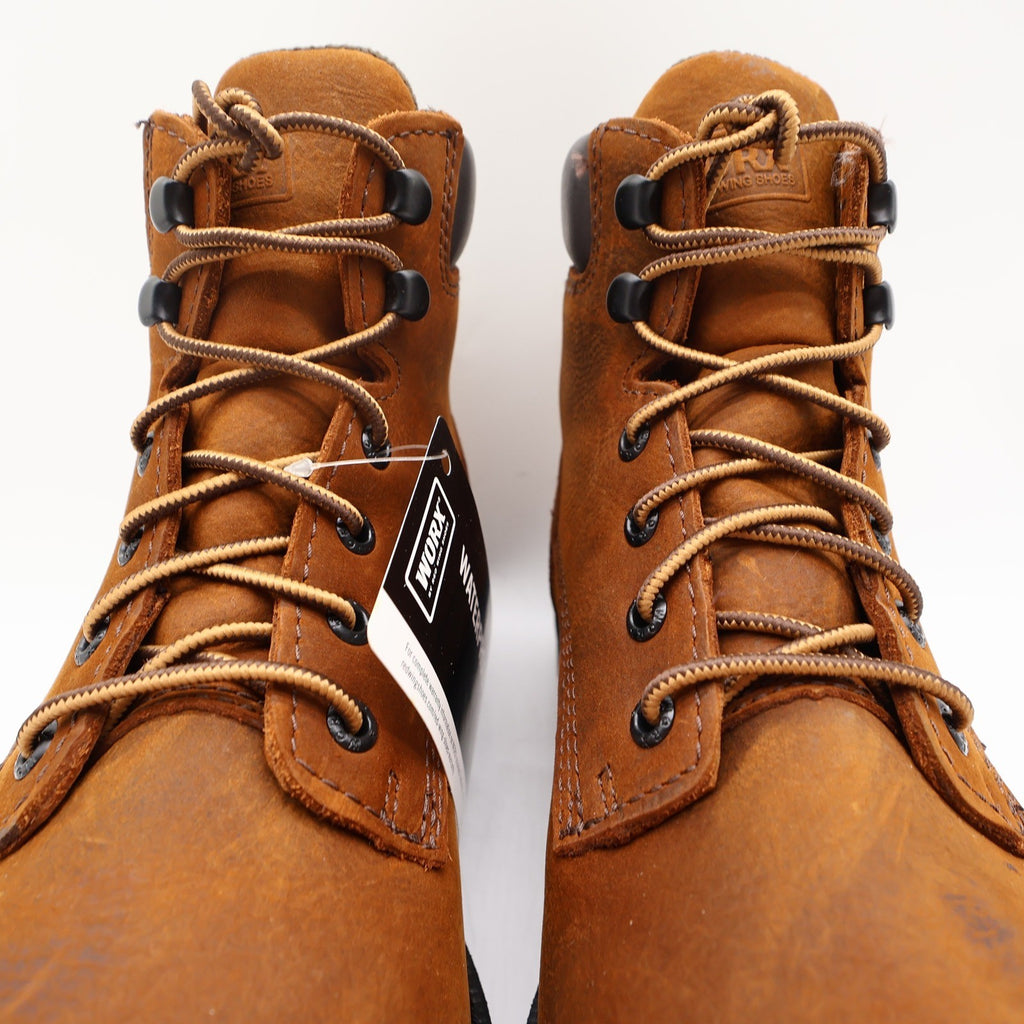 Worx 5606 Steel Toe Work Boots Mens 8.5 Brown Leather Waterproof NWT - take2supply