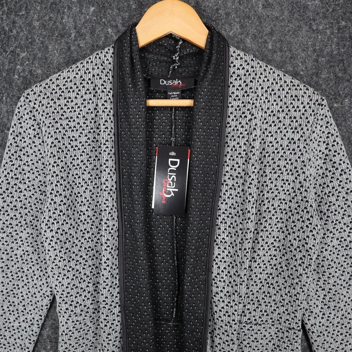Dusak Designs Open Front Cardigan Womens S Textured Knit Made in Canada NWT - take2supply