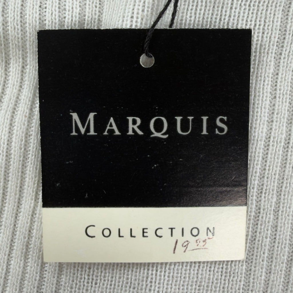 Marquis Vintage 90s Knit Top Mens Small Cream Cotton Acrylic NWT - take2supply