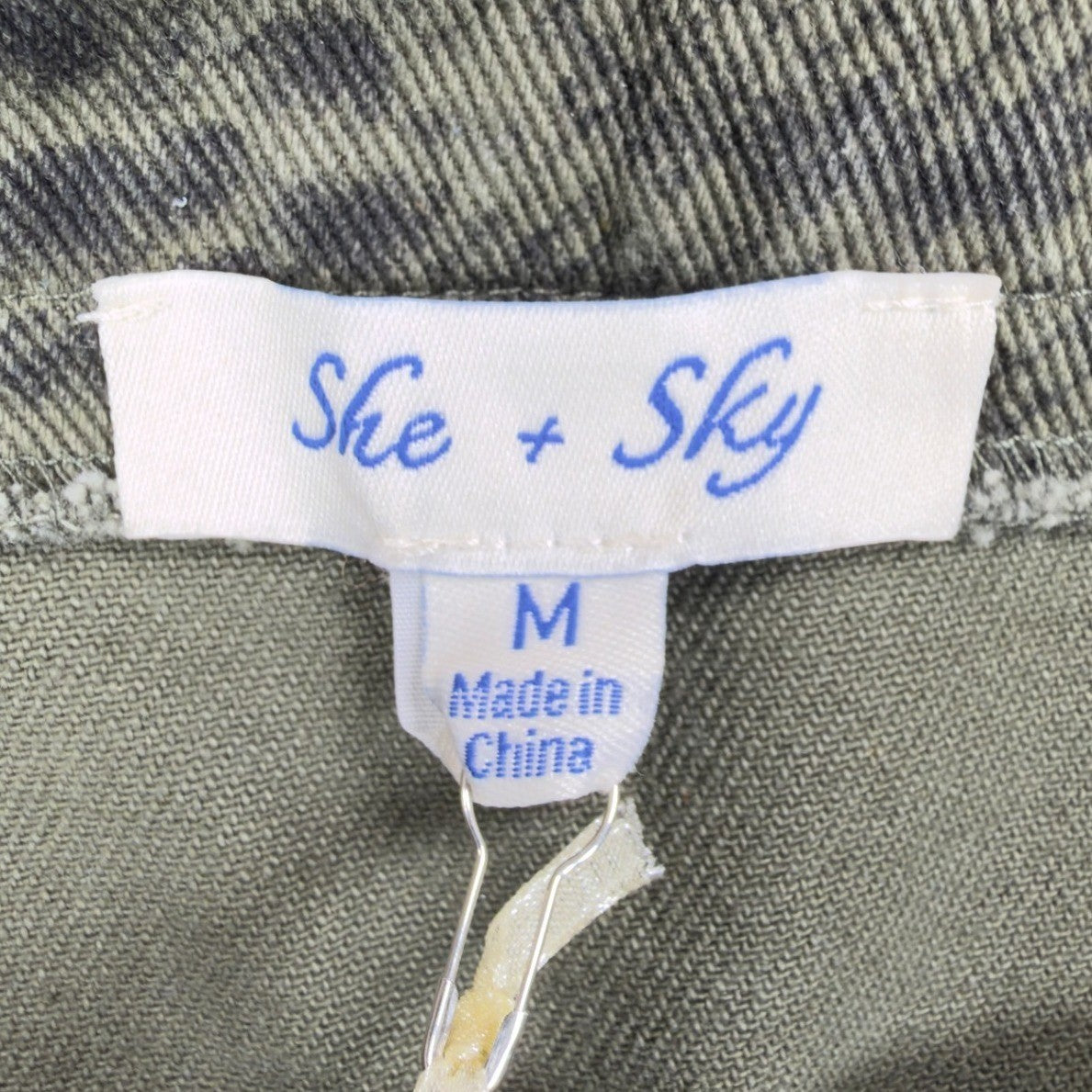 She + Sky Snake Print Mini Skirt Womens Medium Green Cotton Distressed NWT - take2supply
