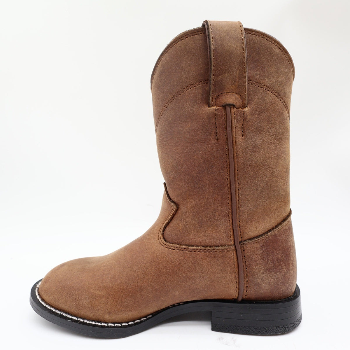 Justin 3410C Kids Western Boots 11D Brown Leather NWT Deadstock Cowboy - take2supply
