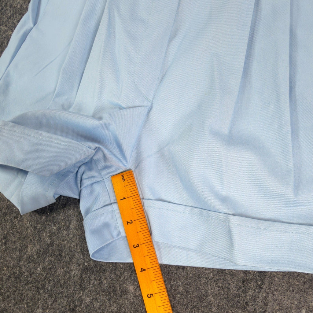 Maverick Shorts Womens 3 Sky Blue Poly Cotton High Waist Vintage 80s USA - take2supply