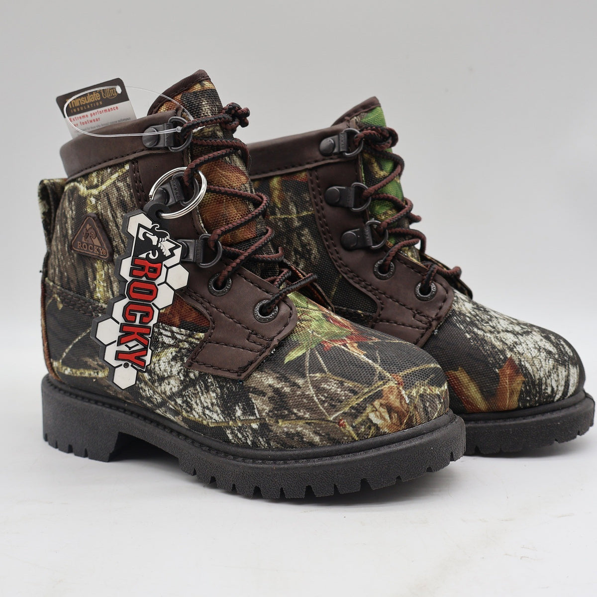 Rocky Bear Claw Boots Kids 10W Brown Camo Thinsulate Hunting Outdoor FQ0003410 - take2supply