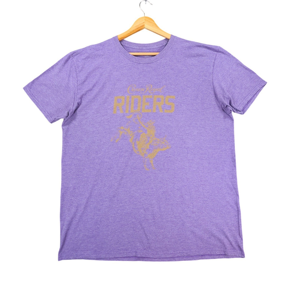 Crown Royal T-Shirt Mens XL Purple Heathered Riders Rodeo Graphic Tee - take2supply